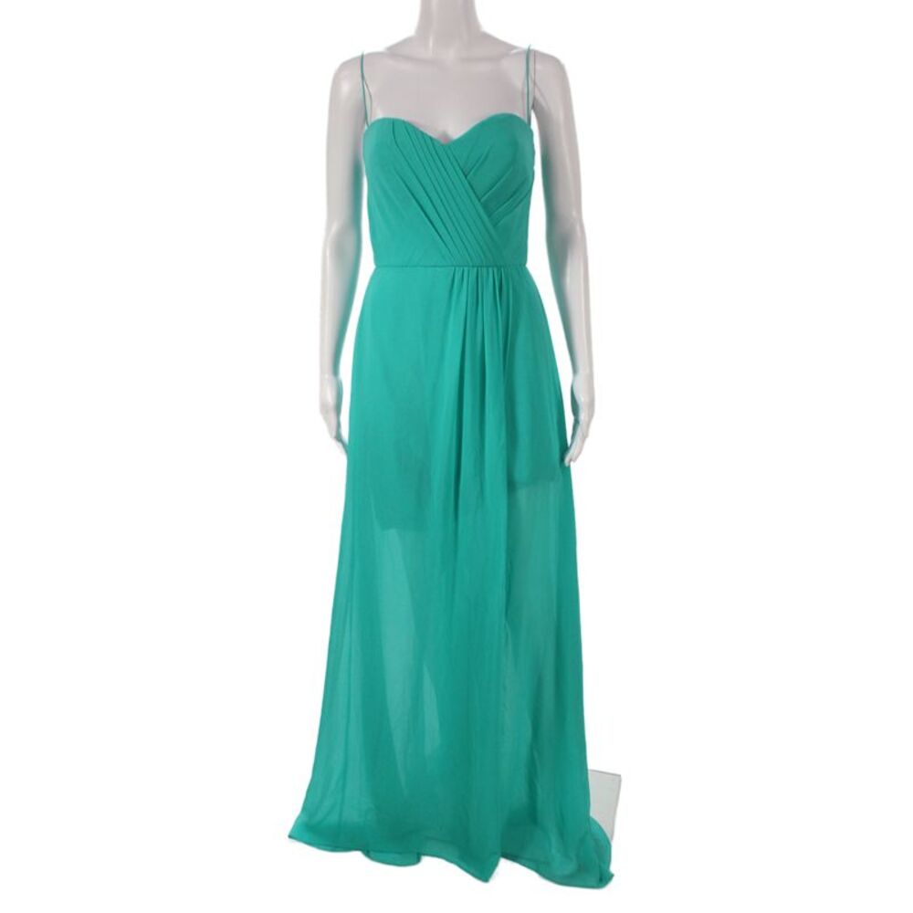 ERIN Erin Fetherston Womens Maxi Slip Dress Green Beach Size 4